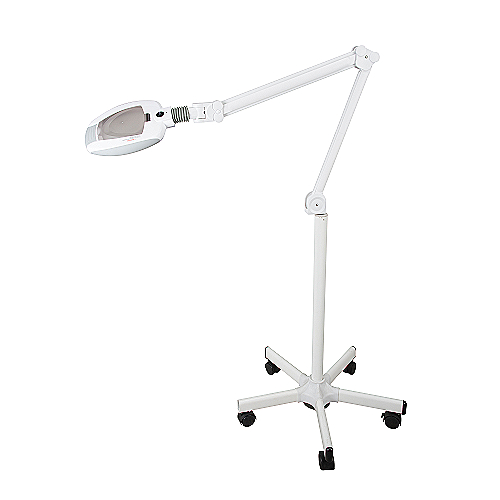 Samostojeća kozmetička LED lupa EURIDIKA+ s fleksibilnom rukom i kotačićima