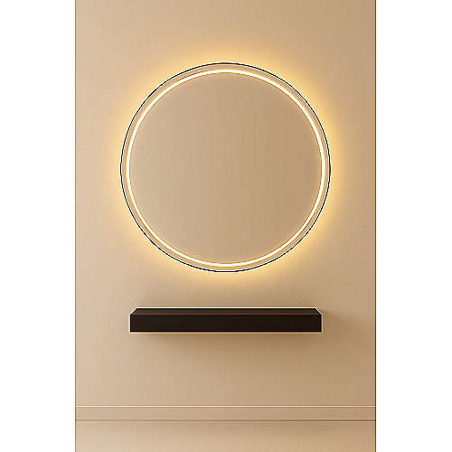 Okruglo frizersko ogledalo Oviedo bez ruba LED zidno ogledalo