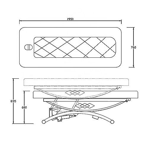 Profesionalni električni masažni stol s 3 motora i ekstra mekim madracem