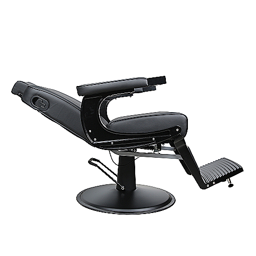 Barber stolica King – crna vintage barber stolica s hidraulikom