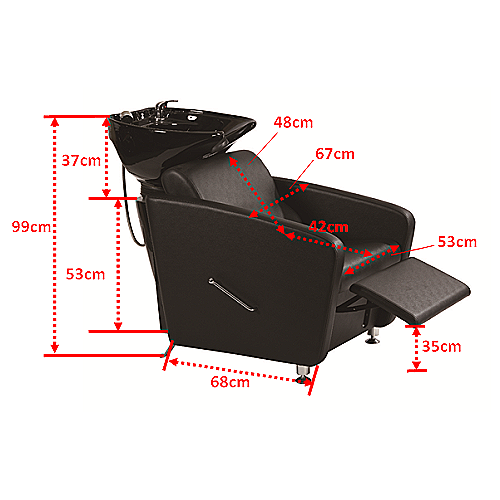 Glavoper Verona – luksuzni frizerski glavoper s keramičkim umivaonikom