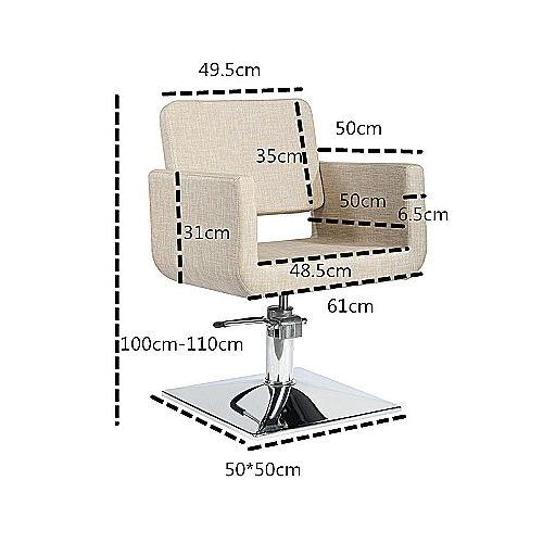 Frizerska stolica Venezia s hidrauličkom bazom i crnom eko kožom