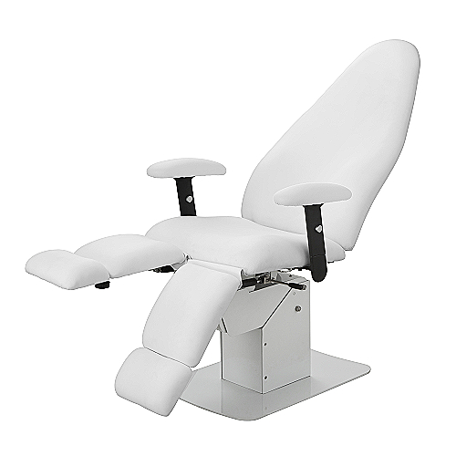 Pedikerska stolica NEUTRON bijela električna s plinskim osloncima