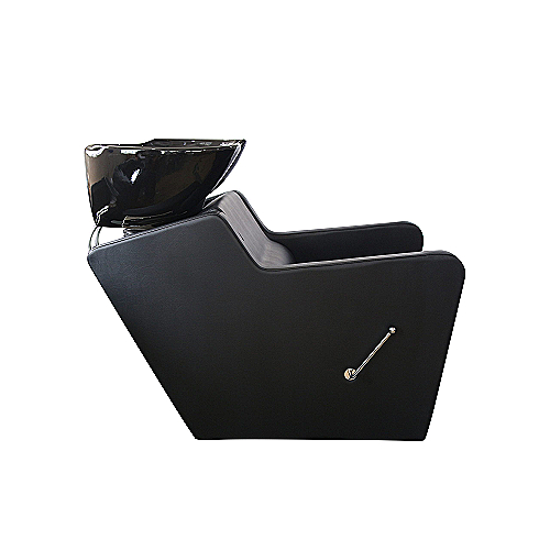 Glavoper Ancona s crnom frizerskom stolicom i keramičkim umivaonikom