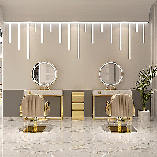 Ogledalo s radnim mjestom Barcelona Gold s LED rasvjetom