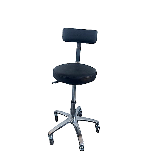 Radna stolica HAIR II s crnom presvlakom i kromiranom bazom s kotačićima