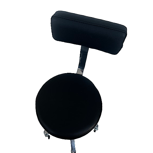 Radna stolica HAIR II s crnom presvlakom i kromiranom bazom s kotačićima