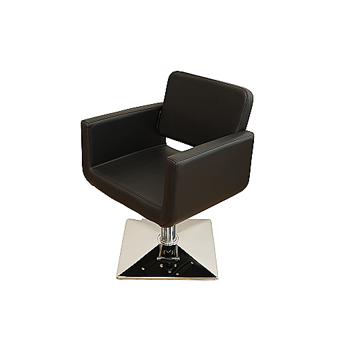 Frizerska stolica Venezia s hidrauličkom bazom i crnom eko kožom