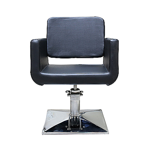 Frizerska stolica Venezia s hidrauličkom bazom i crnom eko kožom